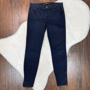 Joe's Jeans 27 Skinny Malinda Dark Wash Ankle Zip Stretch Mid-Rise Women's